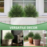 Grooy Artificial Cypress Topiary Bushes with Spike, 2 Pack Faux UV Resistant Ced... - Image 5