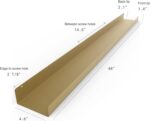 DIY CARTEL Made in USA Floating Metal Wall Shelf Picture Ledge - USA Manufacture... - Image 4