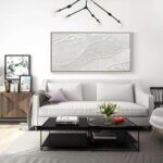 GeekMacro White Hand Painted Abstract Oil Painting Textured Wall Art - Large Fra... - Image 8