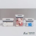 Felli Premium Tite Airtight Storage Container Set, 3 Pack - Clear Plastic Canist... - Image 7