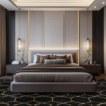 Large Rugs for Living Room, 8x10 Black Fluffy Bedroom Area Rug, Shag Geometric S... - Image 4