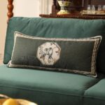 ISAENNE Design Linen Chinoiserie Lumbar Throw Pillow Covers 12"x28", Farmhouse C... - Image 3