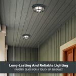 Designers Fountain 2067-BK Builder Cast Outdoor Flush Mount Ceiling Light, 10.5 ... - Image 5