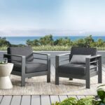 Christopher Knight Home Crested Bay Outdoor Aluminum Club Chairs with Water Resi... - Image 3