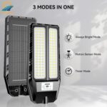 Adewalk 5000W Solar Lights Outdoor - 7000K LED Solar Street Lights Outdoor with ... - Image 5
