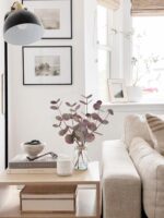 Artificial Eucalyptus Stems in Glass Vase with Faux Water, 14" Fake Plants for H... - Image 3