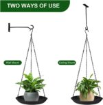 ARTORA Metal Plant Hanger, Indoor Decorative Wall Plant Hanging Basket Black Pot... - Image 4