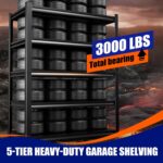 71" H-35 W Garage Shelving Heavy Duty Storage Shelves, Metal Adjustable Shelving... - Image 5
