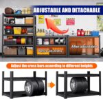 71" H-35 W Garage Shelving Heavy Duty Storage Shelves, Metal Adjustable Shelving... - Image 6