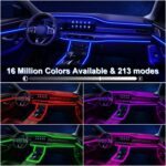 Interior Car LED Lights with Wireless APP/RF Remote Control, RGB 6 in 1 Ambient ... - Image 3