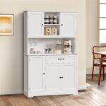 Gizoon 67 in Kitchen Storage Cabinet with Door and Shelves, Kitchen Pantry Cabin... - Image 6