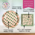 Tropical Luau Party Paper Plate and Napkin Set - Premium Quality, 80 Count, Serv... - Image 3