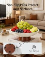Marble Decorative Bowl, 11” Large Centerpiece for Table, Fruit Bowl for Kitchen ... - Image 7