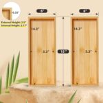 Kitchen Drawer Organizer Bins, Stackable Bamboo Deep Drawer Organizer for Silver... - Image 3