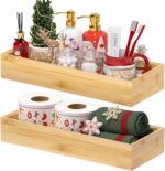 Kitchen Drawer Organizer Bins, Stackable Bamboo Deep Drawer Organizer for Silver... - Image 5