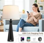 Seealle Modern Table Lamps Set of 2 - Touch Bedside Lamp for Nightstand with Dua... - Image 4