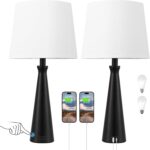 Seealle Modern Table Lamps Set of 2 - Touch Bedside Lamp for Nightstand with Dua... - Image 7