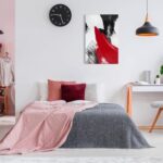 YPY Red Abstract Canvas Wall Art: Modern Minimalist Black and White Picture Hand... - Image 7
