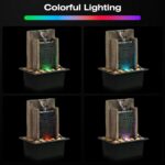 Amootek Tabletop Fountain Relaxing Tabletop Waterfall Fountain with Natural Rive... - Image 3