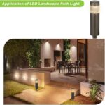 hykolity Low Voltage Landscape Lights, 3W 120LM 12V-15V LED Round Bollard Light,... - Image 8