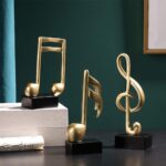 PXRJE 3pcs-Music Note Statue,Music Note Decor Musical Sculpture Statue Music Not... - Image 3