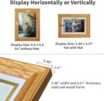 5x7 Picture Frame Matted to 4x7 - Thickened and Widened, Mortise & Tenon, USA Na... - Image 5