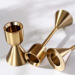 Brass Gold Candlestick Holder,Taper Candle Holders,Set of 3 Candle Stick Holders... - Image 4