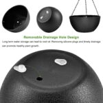 Enenes Large Hanging Planters 2 Pack 13 Inch Plastic Plant Pots with Drainage Ho... - Image 4