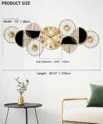 Large Wall Clock,Modern Silent Non-Ticking Metal Wall Art Wall Clocks Battery Op... - Image 3