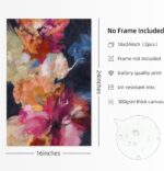 Colorful Abstract Wall Art Decor Modern Flower Canvas Wall Art Abstract Flower P... - Image 3