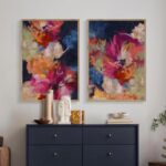 Colorful Abstract Wall Art Decor Modern Flower Canvas Wall Art Abstract Flower P... - Image 5