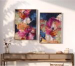 Colorful Abstract Wall Art Decor Modern Flower Canvas Wall Art Abstract Flower P... - Image 6