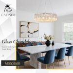 Modern 24” Chrome Chandeliers 10-Light Crystal Glass Round Chandelier Luxury Dru... - Image 4
