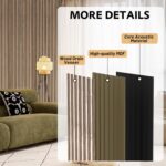 RITOLLO Wood Slat Panels for Wall 2-Piece 94.5"×11" Acoustic Panels for Interior... - Image 4