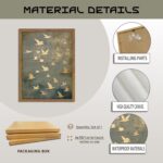 Framed Flock of Birds Canvas Wall Art, Vintage Minimalist Abstract Landscape Pai... - Image 4