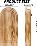 Set of 2 Wooden Vases with Pampas Grass and Eucalyptus – Boho Decor for Living R... - Image 3