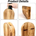 Set of 2 Wooden Vases with Pampas Grass and Eucalyptus – Boho Decor for Living R... - Image 4