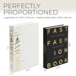 Decorative Books for Home Decor – Black & White Linen Faux Books for Decoration:... - Image 3