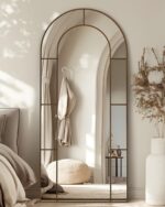 Antok 76" x 34" Full Length Mirror, Floor Mirror Arched Window Decorative Mirror... - Image 4