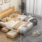 Bamboo Under Bed Storage Containers with Wheels, 2 Pack Under the Bed Shoe Stora... - Image 6