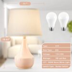 GyroVu 18" Table Lamp Set of 2, Ceramic Lamp Classic Beside Lamps Nightstand Lam... - Image 3