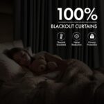 MIULEE 100% Blackout Linen Curtains for Bedroom 84 inches Long, Thermal Insulate... - Image 3
