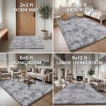 Poboton 6x9 Machine Washable Area Rugs for Living Room, Bedroom, Soft Fluffy Sha... - Image 6