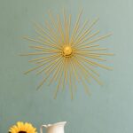 Barydat 6 Pcs Gold Sunburst Wall Decor Metal Bling Starbursts Wall Art Mid Centu... - Image 7