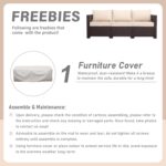 Oasishine Patio Furniture 3-seat Sofa Wicker Outdoor Furniture Outdoor Couch Dee... - Image 7