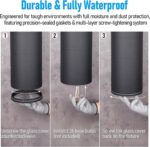 LEONLITE Modern Outdoor Cylinder Wall Lights 22", Up and Down Porch Patio Lights... - Image 4