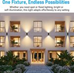 LEONLITE Modern Outdoor Cylinder Wall Lights 22", Up and Down Porch Patio Lights... - Image 6