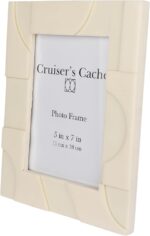 Cruiser’s Caché Modern Designer Bone-Resin Photo or PIcture Frame | 5"x7" Geomet... - Image 6