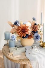 Ling's moment Fake Flowers Box, Faux Artificial Greenery Stems Foam Roses Garden... - Image 3