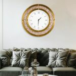 Crushed Diamond Wall Clock Round Decorative Mirrored Clock 24 inch Brown - Image 7